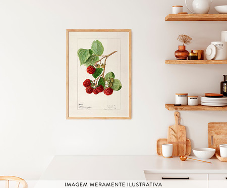 Quadro Framboesa Vintage com Moldura em Madeira | WestwingNow