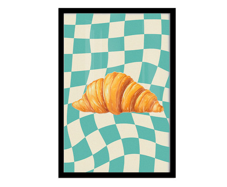 Quadro Croissant com Moldura Preta