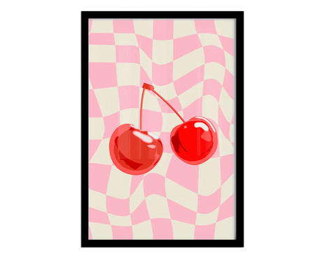 Quadro Cherry com Moldura Preta