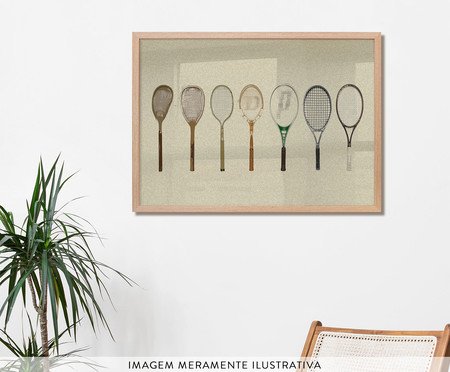 Quadro Raquetes com Moldura em Madeira | Westwing
