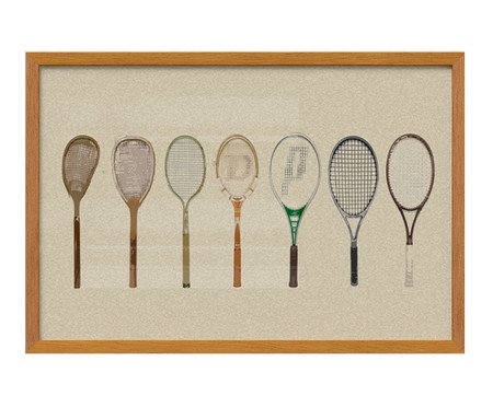 Quadro Raquetes com Moldura em Madeira | Westwing