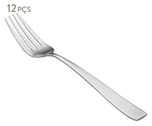 Jogo de Garfos para Sobremesa Pisa, Prata ou Metálico | WestwingNow