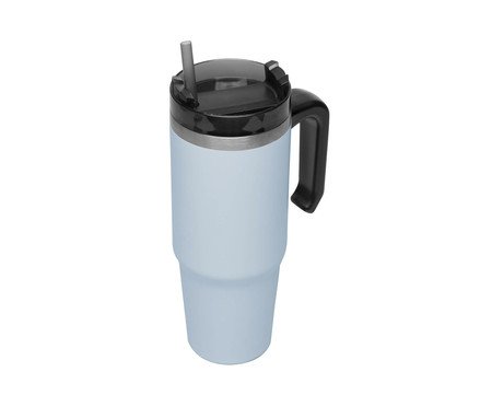 Caneca Térmica com Parede Dupla Slimterm Azul | Westwing