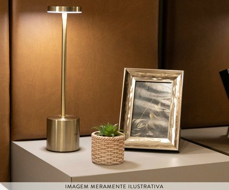 Luminária de Mesa em Led Cosmos Dourada | Westwing