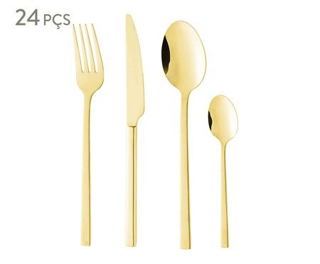 Faqueiro Firenze Dourado | Westwing