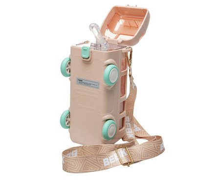 Garrafa Squeeze Infantil Ônibus Rosa | Westwing