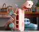 Garrafa Squeeze Infantil Ônibus Rosa, Rosa | WestwingNow