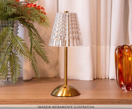 Luminária de Mesa em Led Leumina Dourada | Westwing