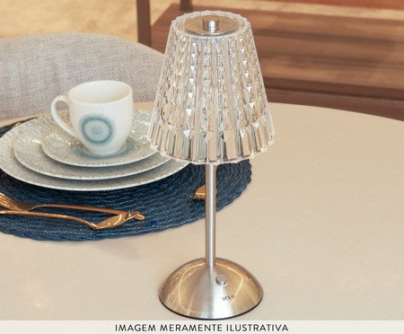 Luminária de Mesa em Led Leumina Prateado | Westwing