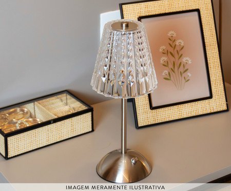 Luminária de Mesa em Led Leumina Prateado | Westwing