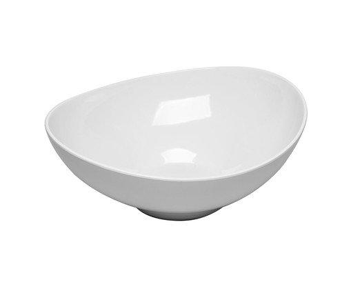 Saladeira de Melamina Oval Nice Branca, Branco | WestwingNow