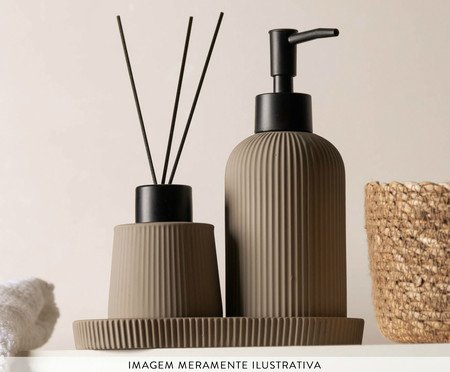 Jogo para Banheiro Soft Touch Sketch Nude | Westwing