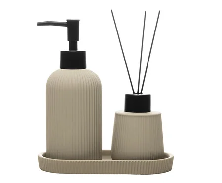 Jogo para Banheiro Soft Touch Sketch Nude | Westwing