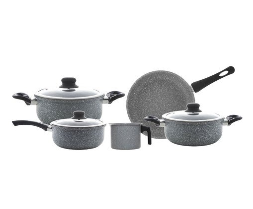 Jogo de Panelas para Fogão de Indução Granilite Cinza, Cinza | WestwingNow