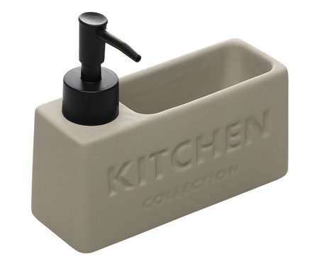 Porta Detergente Líquido com Suporte Soft Touch Nude | Westwing