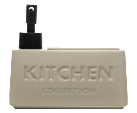 Porta Detergente Líquido com Suporte Soft Touch Nude | Westwing