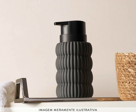 Porta Sabonete Líquido Soft Touch Orbit Cinza | Westwing