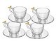 Jogo de Xícaras para Café Bird Golden, Transparente | WestwingNow
