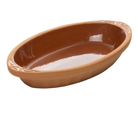 Refratário Oval com Alça Maia Terracota