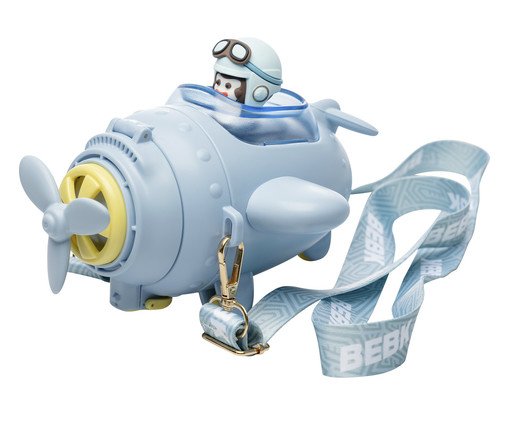 Garrafa Squeeze Infantil Avião Azul, Azul | WestwingNow