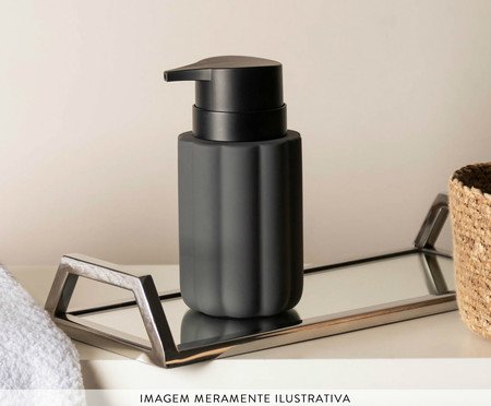 Porta Sabonete Líquido Soft Touch Pilares Cinza | Westwing