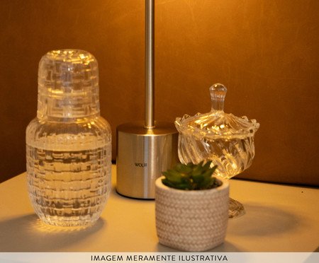 Luminária de Mesa em Led Cosmos Prateada | Westwing