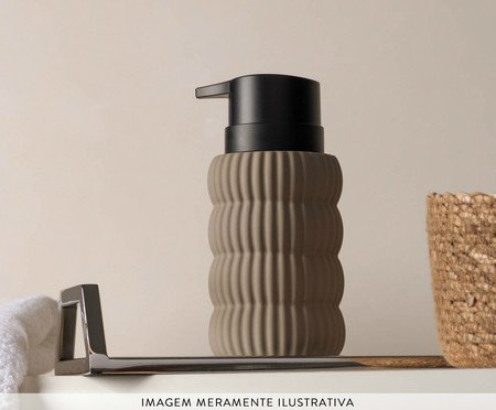 Porta Sabonete Líquido Soft Touch Orbit Nude | Westwing