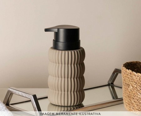 Porta Sabonete Líquido Soft Touch Orbit Nude | Westwing