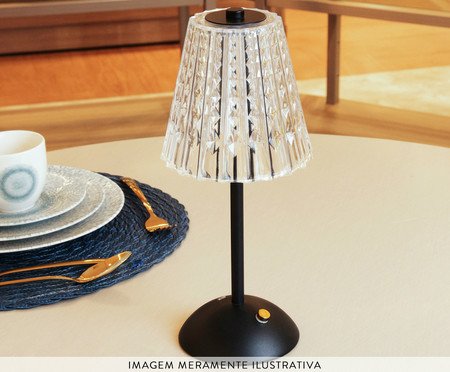 Luminária de Mesa em Led Leumina Preta | Westwing