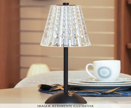 Luminária de Mesa em Led Leumina Preta | Westwing