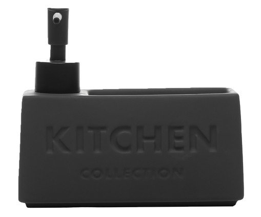 Porta Detergente Líquido com Suporte Soft Touch Cinza, Preto | WestwingNow