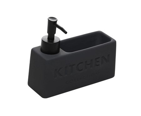 Porta Detergente Líquido com Suporte Soft Touch Cinza | Westwing