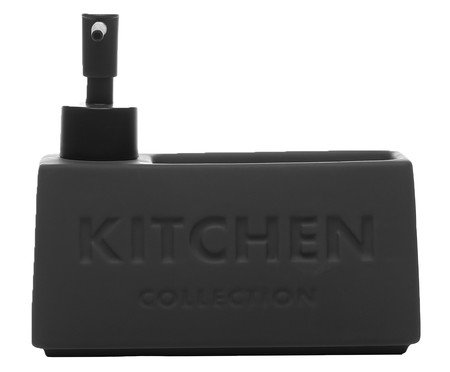 Porta Detergente Líquido com Suporte Soft Touch Cinza | Westwing