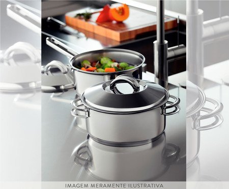 Panela Cocotte em Inox Acqua - Prata | Westwing