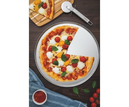 Forma para Pizza em Inox Peppi - Prata | WestwingNow