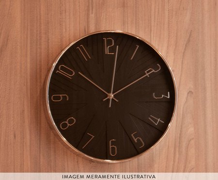 Relógio de Parede Modern Preto | Westwing