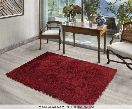 Tapete Tufting Lunar N Bordô Vermelho | Westwing