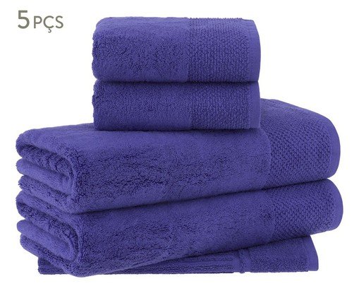 Jogo de Toalhas Buddemeyer Hannah Intense Air Banhão Roxo 5 peças, purple | WestwingNow