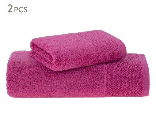 Jogo de Toalhas Buddemeyer Hannah Intense Air Banhão Rosa 2 peças, pink | WestwingNow