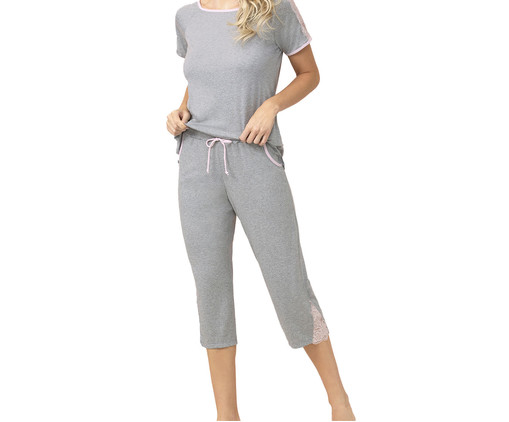 Pijama Capri Mescla, Cinza | WestwingNow