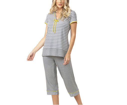 Pijama Capri Mescla Branco, Branco | WestwingNow