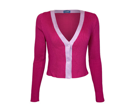 Casaco Cardigan Pink Lemonade