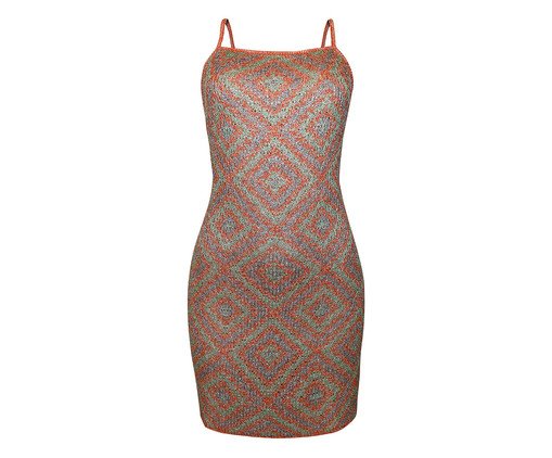 Vestido Diamond Rosa Coral, Lilás e Verde, Rosa | WestwingNow
