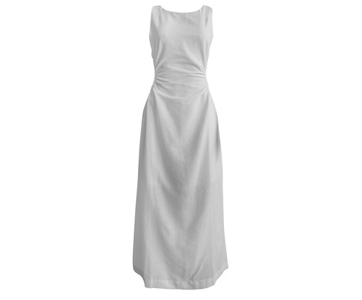 Vestido Midi Dreaming Linen Branco, Branco | WestwingNow