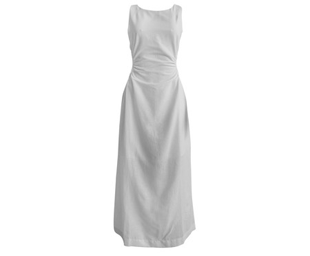 Vestido Midi Dreaming Linen Branco