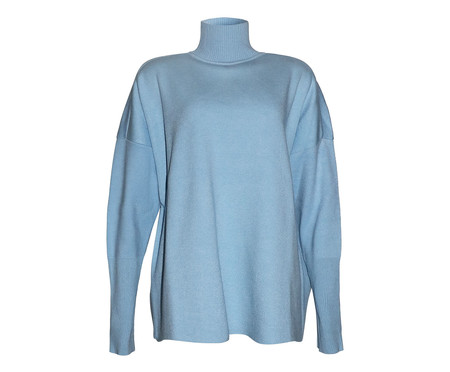 Blusa de Manga Longa Sweater Mellow Baby Blue