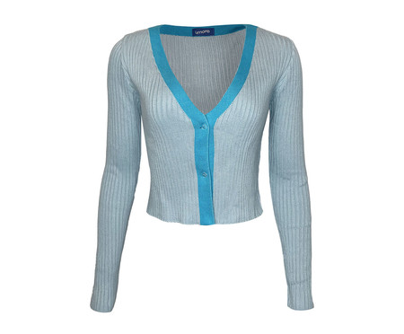 Casaco Cardigan Blue Ice