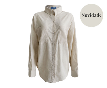 Camisa Fresh Linen Natural Bege