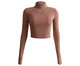 Blusa Cropped Canelada Hot Chocolate Marrom, Marrom | WestwingNow