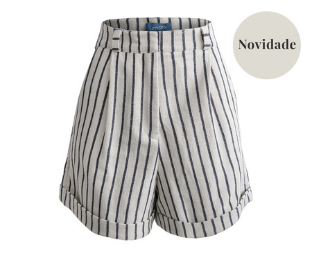 Shorts Bold Stripes Branco